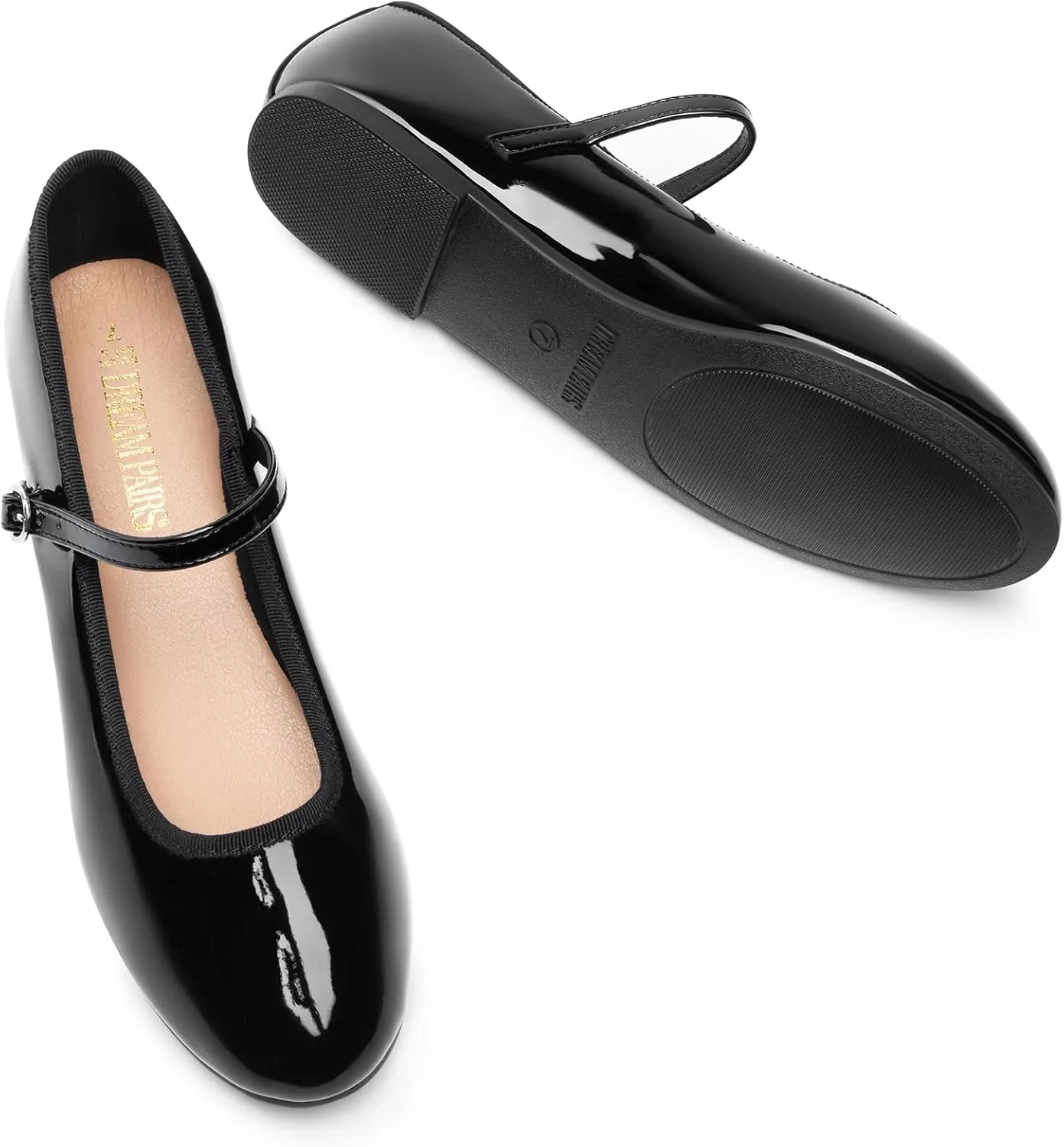 DREAM PAIRS Women's Ballet Flats Mary Jane Shoes, Round Toe Comfortable Dressy Casual Slip-on Work Daily Soft Flat Shoes