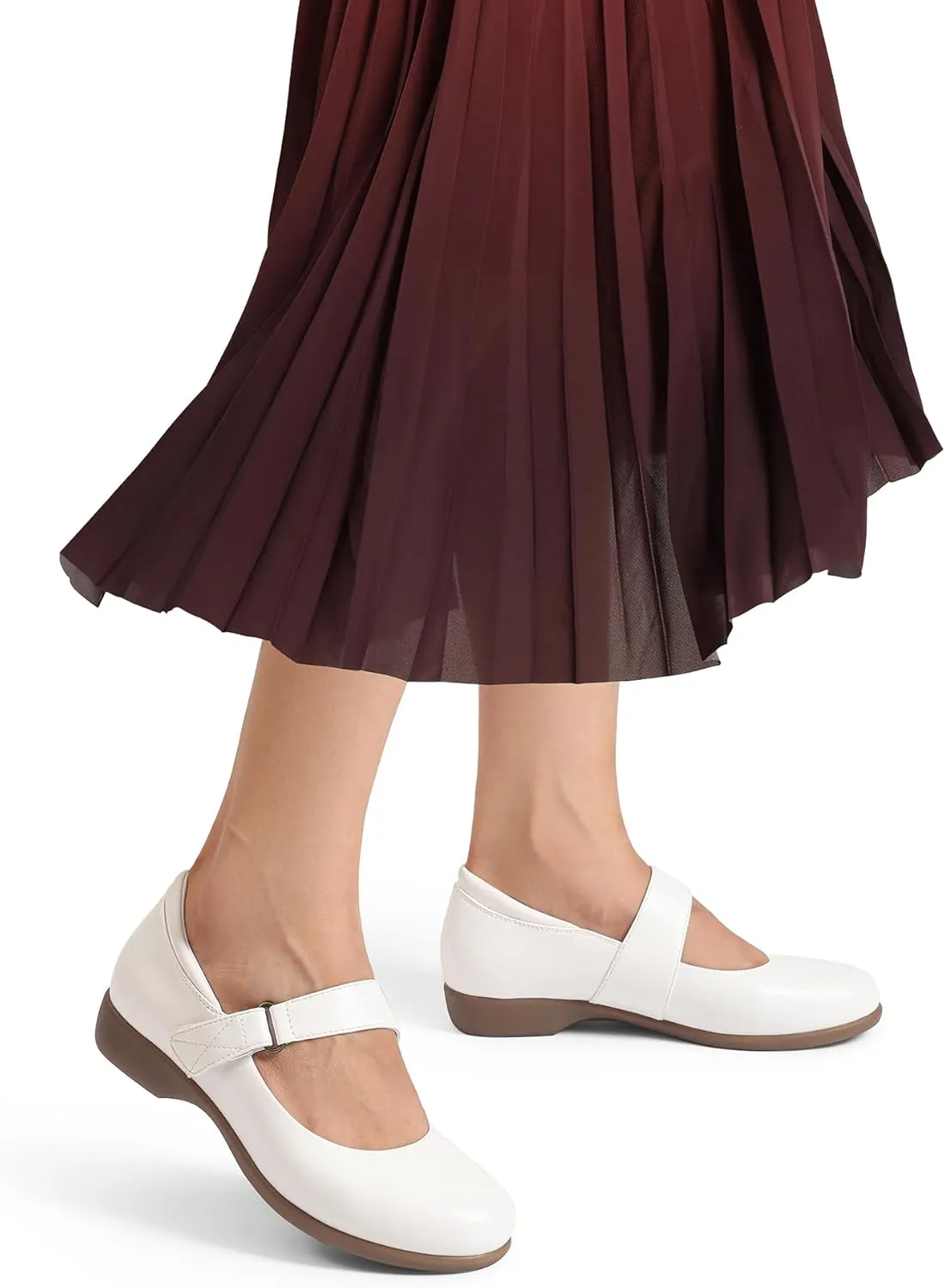 DREAM PAIRS Womens Ballet Mary Jane Flats, Comfortable Business Office Dress Shoes for Women Dressy and Work with Ankle Strap