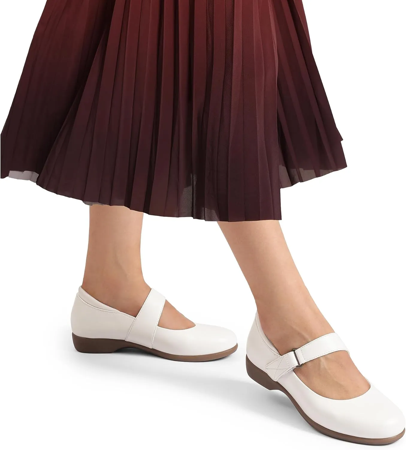 DREAM PAIRS Womens Ballet Mary Jane Flats, Comfortable Business Office Dress Shoes for Women Dressy and Work with Ankle Strap