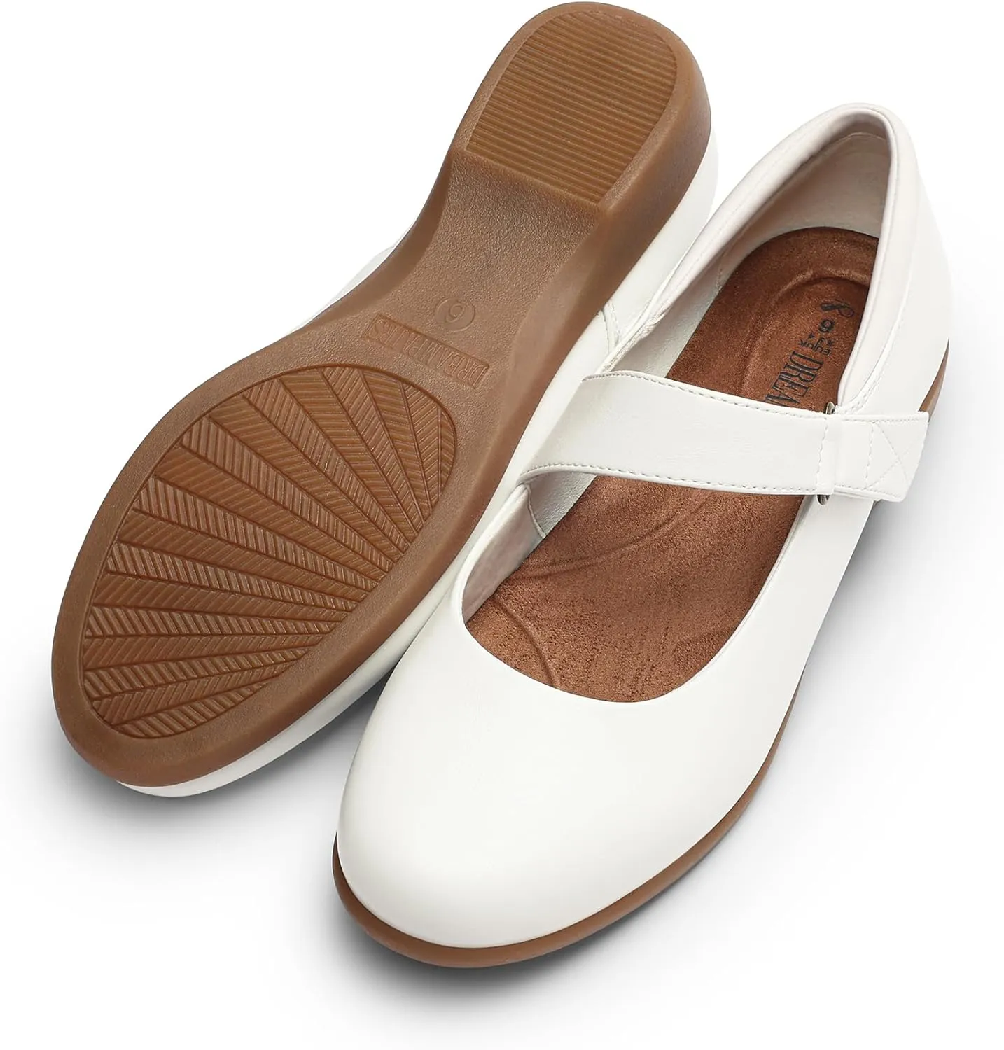 DREAM PAIRS Womens Ballet Mary Jane Flats, Comfortable Business Office Dress Shoes for Women Dressy and Work with Ankle Strap