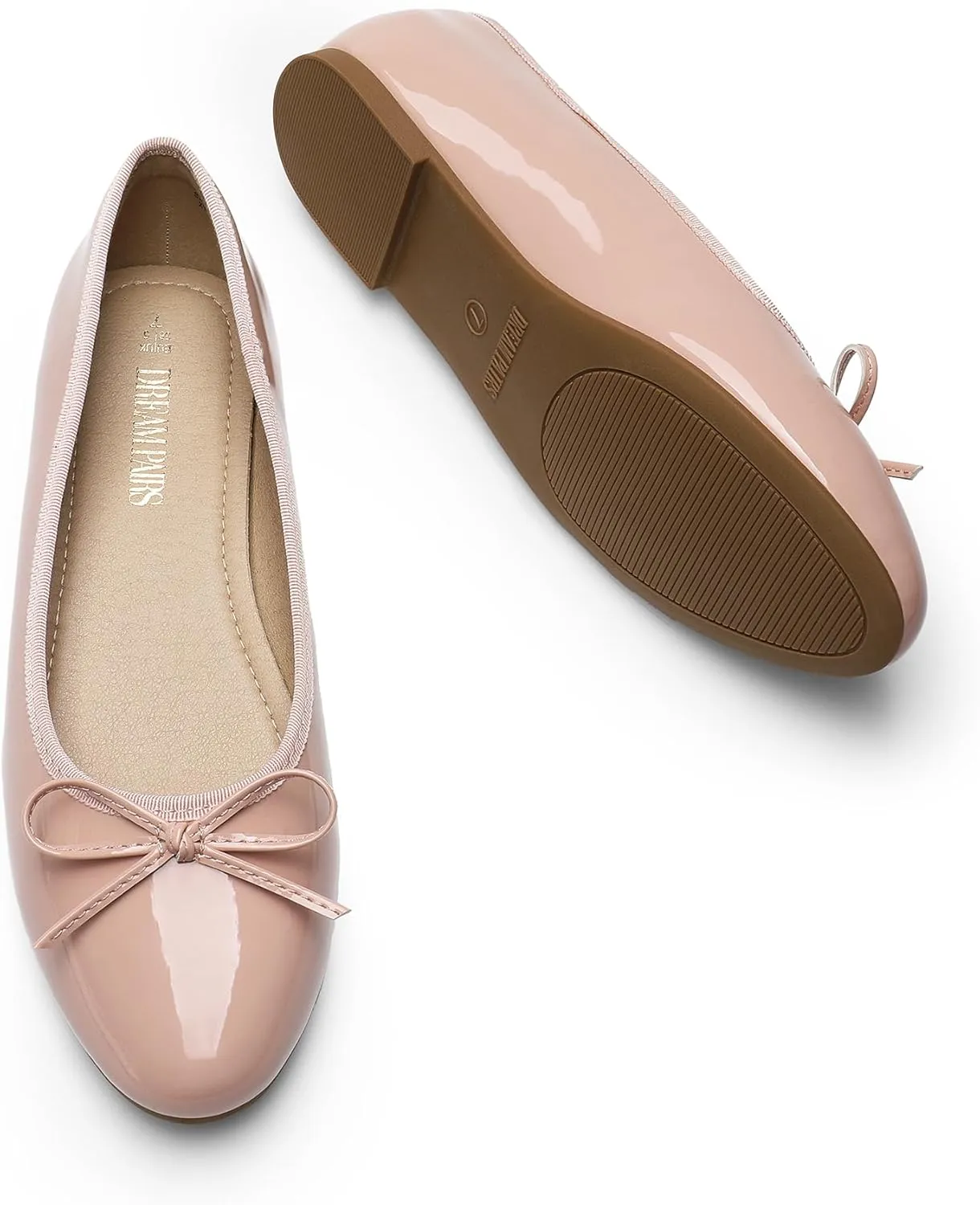 DREAM PAIRS Women's Flats, Round Toe Ballet Flats, Comfortable Slip-on Dressy Business Casual Work Office Ballerina Flat Dress Shoes