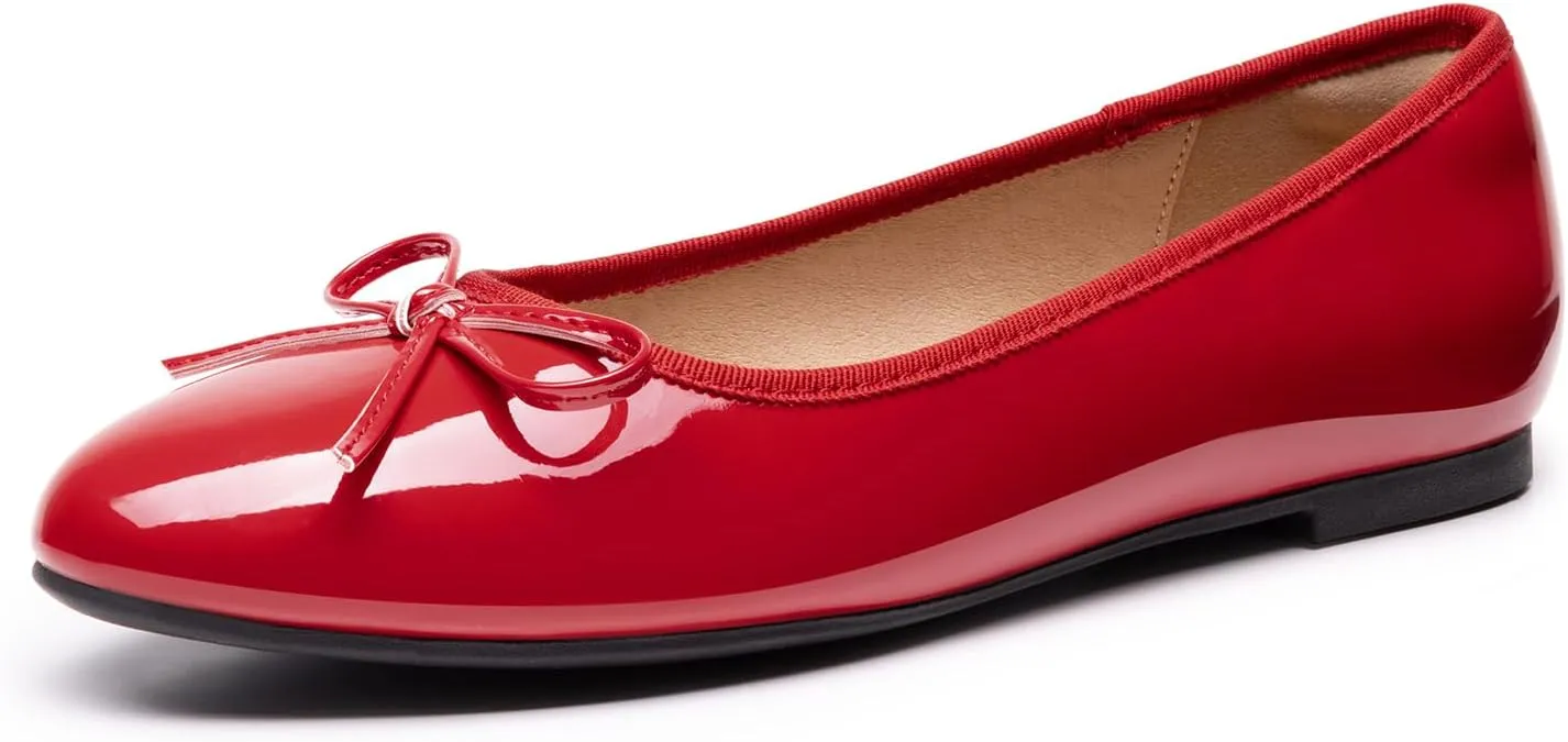 DREAM PAIRS Women's Flats, Round Toe Ballet Flats, Comfortable Slip-on Dressy Business Casual Work Office Ballerina Flat Dress Shoes