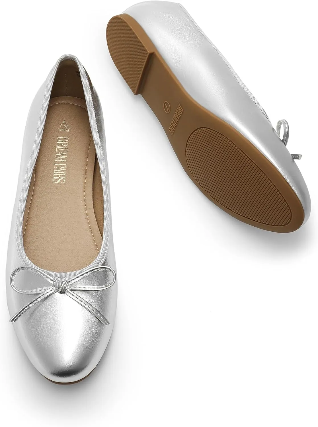 DREAM PAIRS Women's Flats, Round Toe Ballet Flats, Comfortable Slip-on Dressy Business Casual Work Office Ballerina Flat Dress Shoes