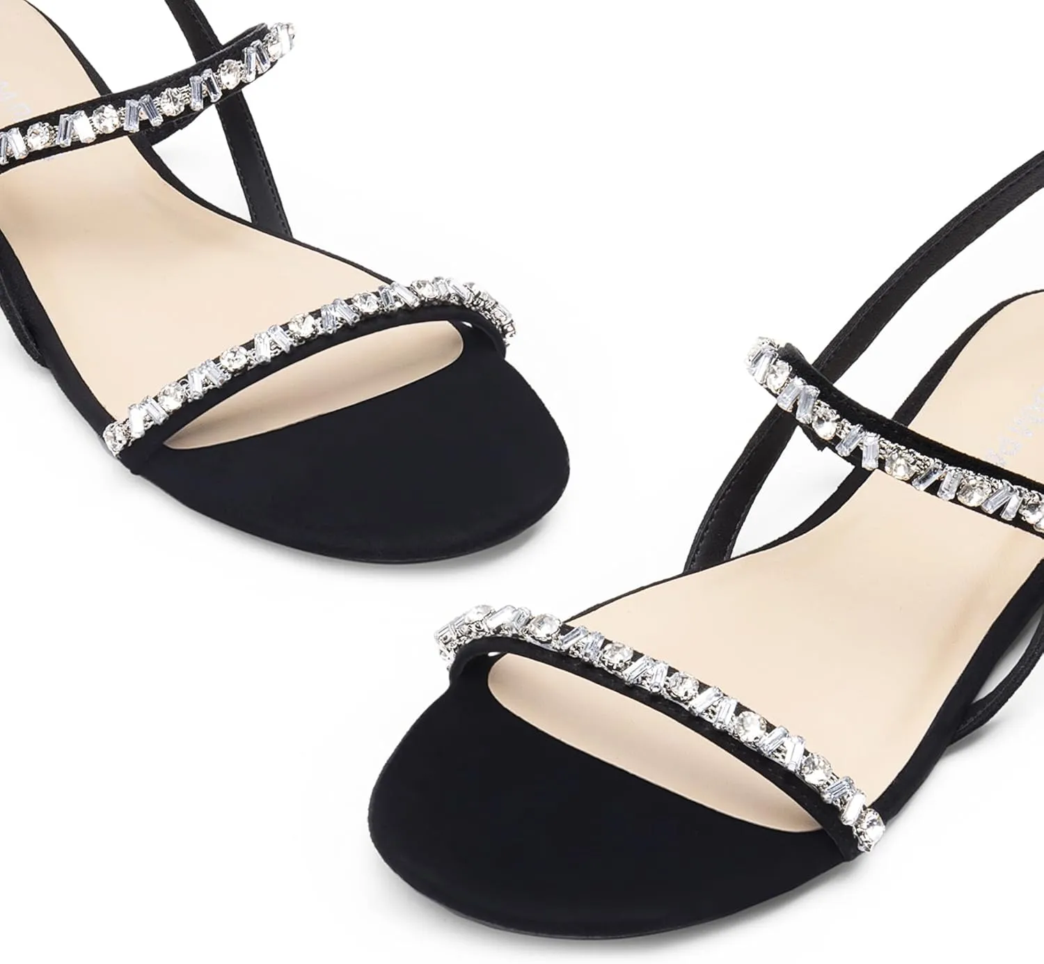 DREAM PAIRS Women's Rhinestone Sandals Open Toe Casual Dressy Sparkly Comfortable Flat Summer Shoes