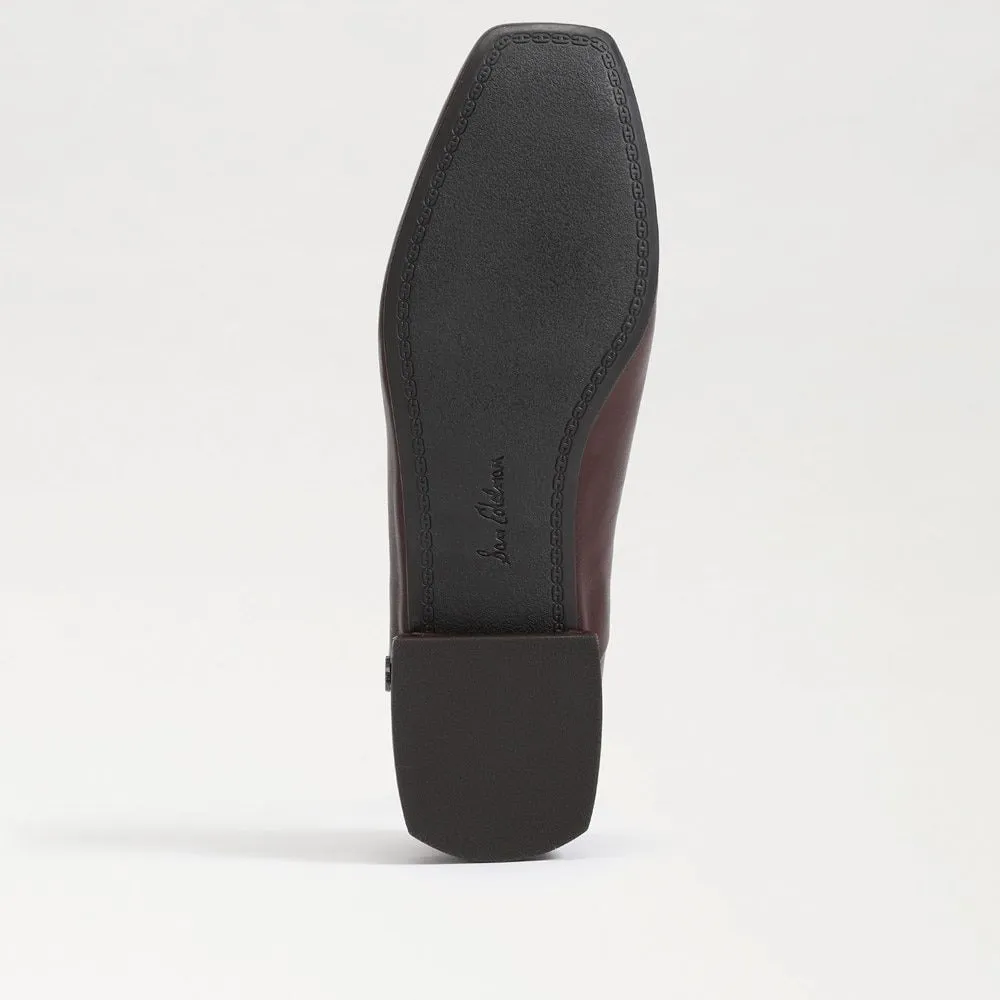 Dress Toe Sam Ballet Flats Burgundy Edelman Leather Slip Premium variety Squared Kasey French On Curated collection