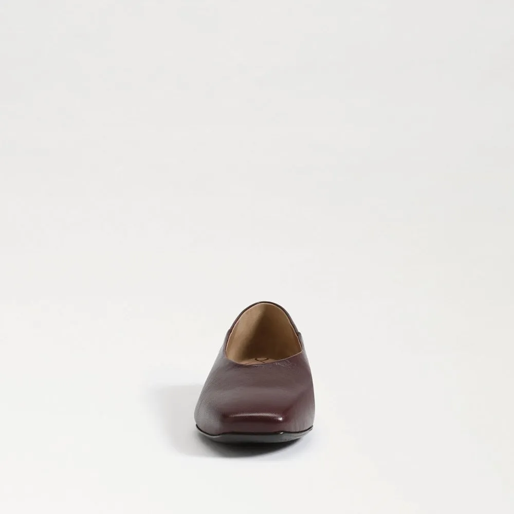 Dress Toe Sam Ballet Flats Burgundy Edelman Leather Slip Premium variety Squared Kasey French On Curated collection