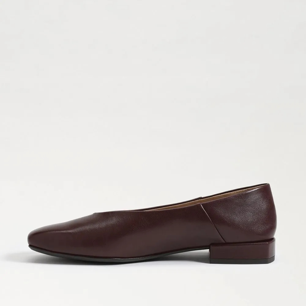 Dress Toe Sam Ballet Flats Burgundy Edelman Leather Slip Premium variety Squared Kasey French On Curated collection