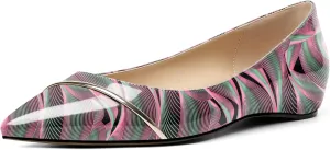 Eldof Flats Shoes Women Comfortable Pointed Toe Slip On Loafer Flats Pumps for Office Casual Dressy