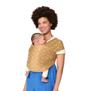 Ergobaby Sustainable Knit Aura Baby Carrier Wrap for Newborn to Toddler (8-25 Pounds), Camel Harvest