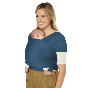 Ergobaby Sustainable Knit Aura Baby Carrier Wrap for Newborn to Toddler (8-25 Pounds), Twilight Navy