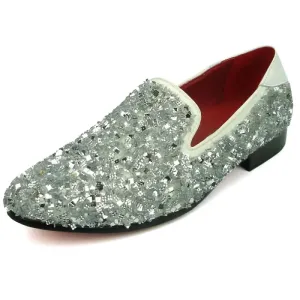 Fiesso FI-7498 White Slip on Loafers