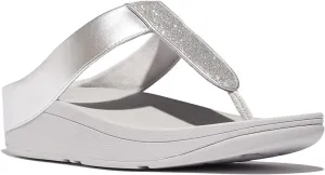 FitFlop Women's FINO Glitterdust Metallic Toe Post Flip Flop Sandal