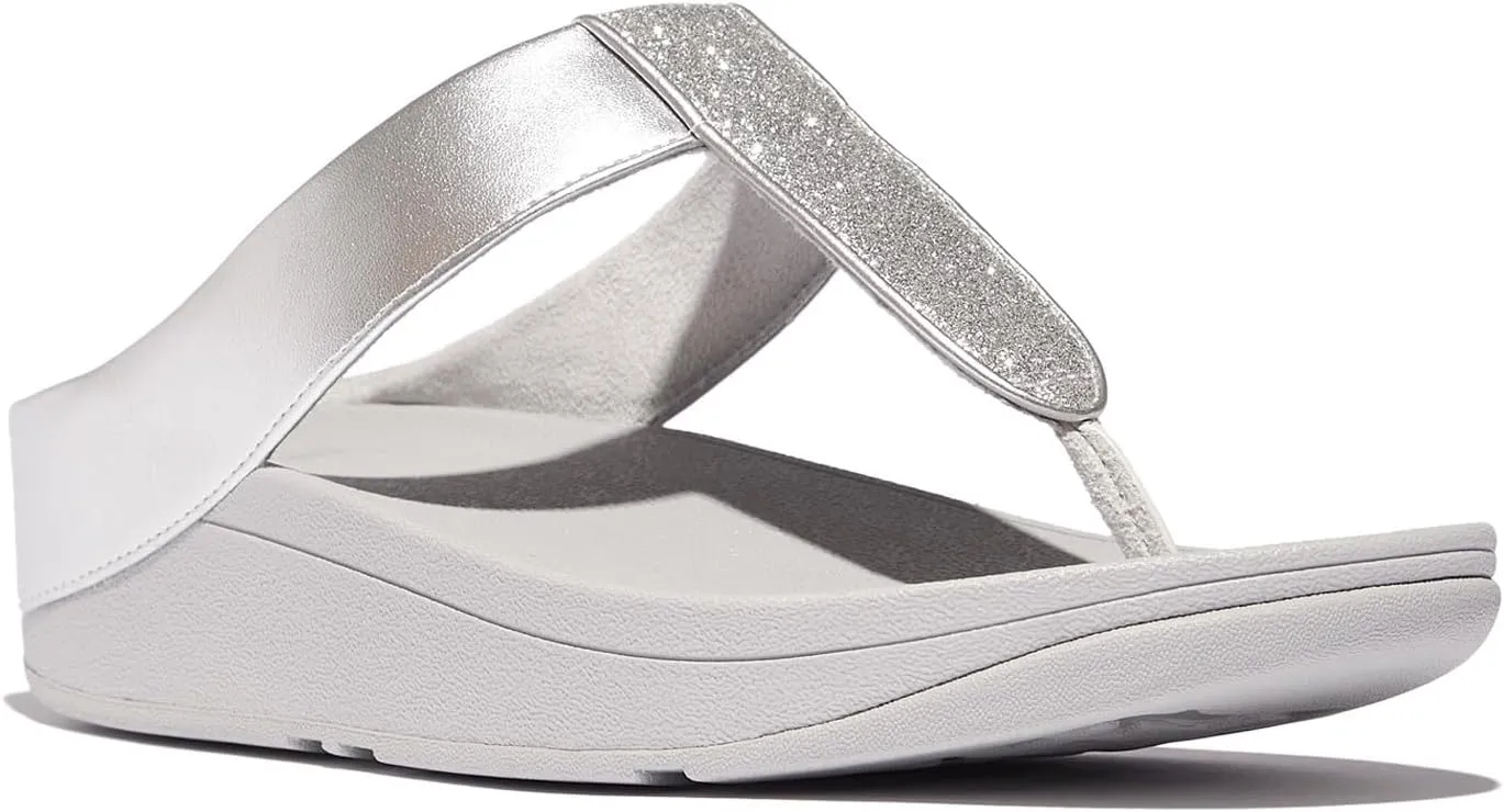 FitFlop Women's FINO Glitterdust Metallic Toe Post Flip Flop Sandal