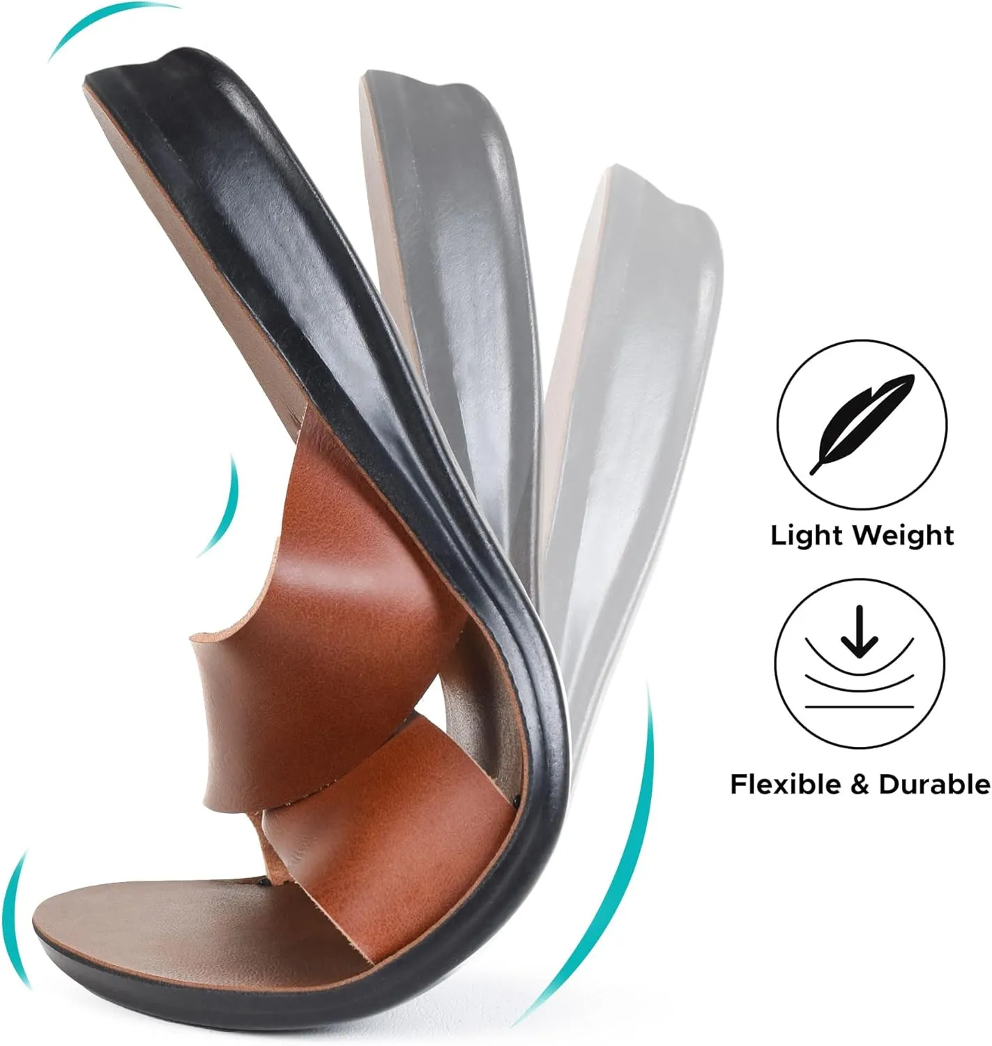 Flat Sandals For Women - Walking Summer Vacation Essentials Ladies Flip Flops – Comfortable Arch Support Orthotic Sandals For Women – Casual Outdoor Fashion Dressy Non Slip Footwear