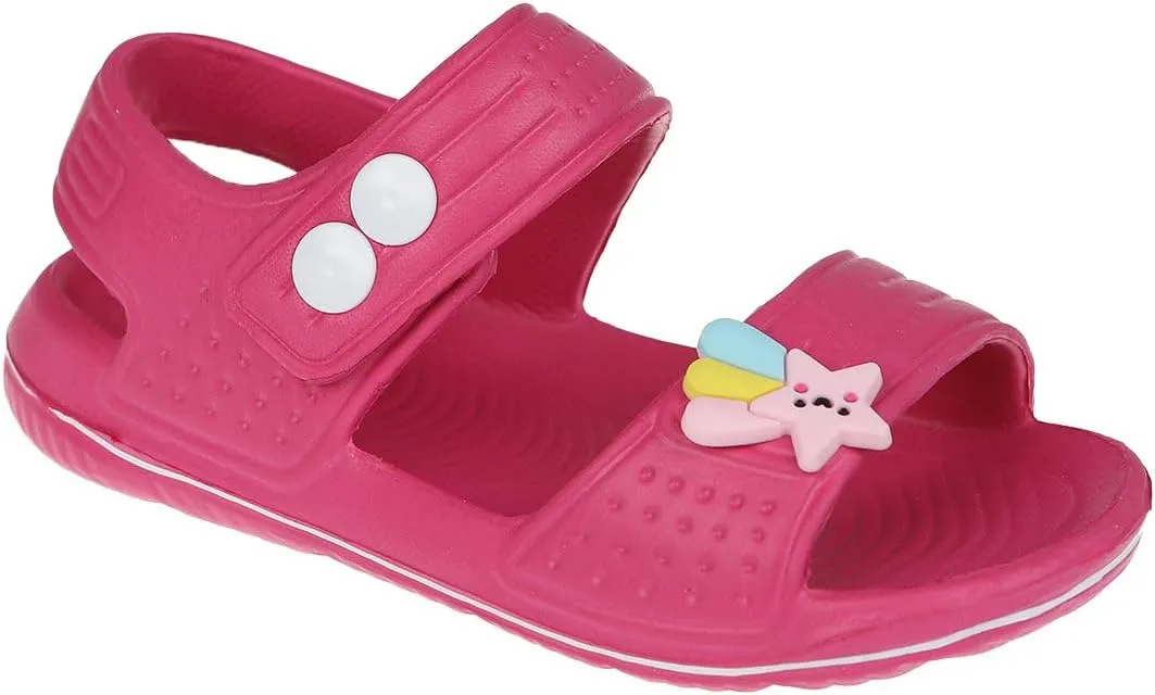 Foamwalk Girl's EVA Slides Fisherman, Buckle Clogs Kids Cloud Slides - Slip On Sandals for Girls Toddler/Little Kid/Big Kid