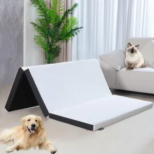 Folding Mattress,3 inch Twin Tri-Folding Memory Foam Mattress, Portable Trifold with Washable Cover, Non-Slip Bottom for Camping & Guest Beds, 75"x38"x3"