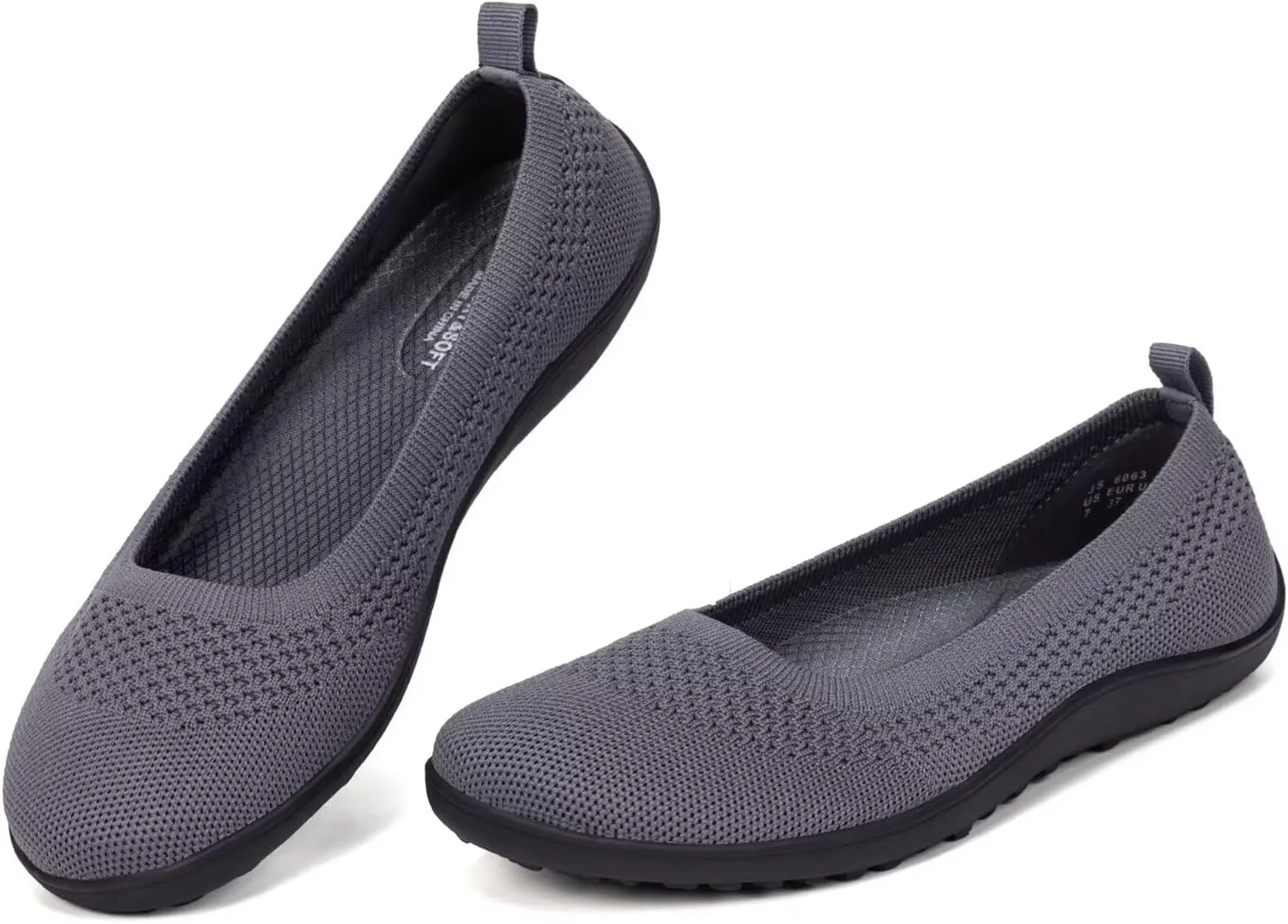 Frank Mully Womens Flat Shoes Wide Toe Box Knitted Flats Comfort Wide Width Walking Flats