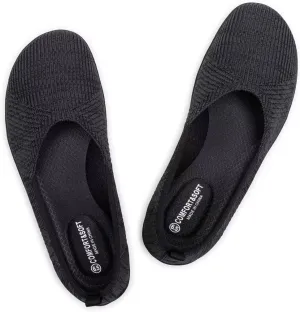 Frank Mully Womens Flat Shoes Wide Toe Box Knitted Flats Comfort Wide Width Walking Flats