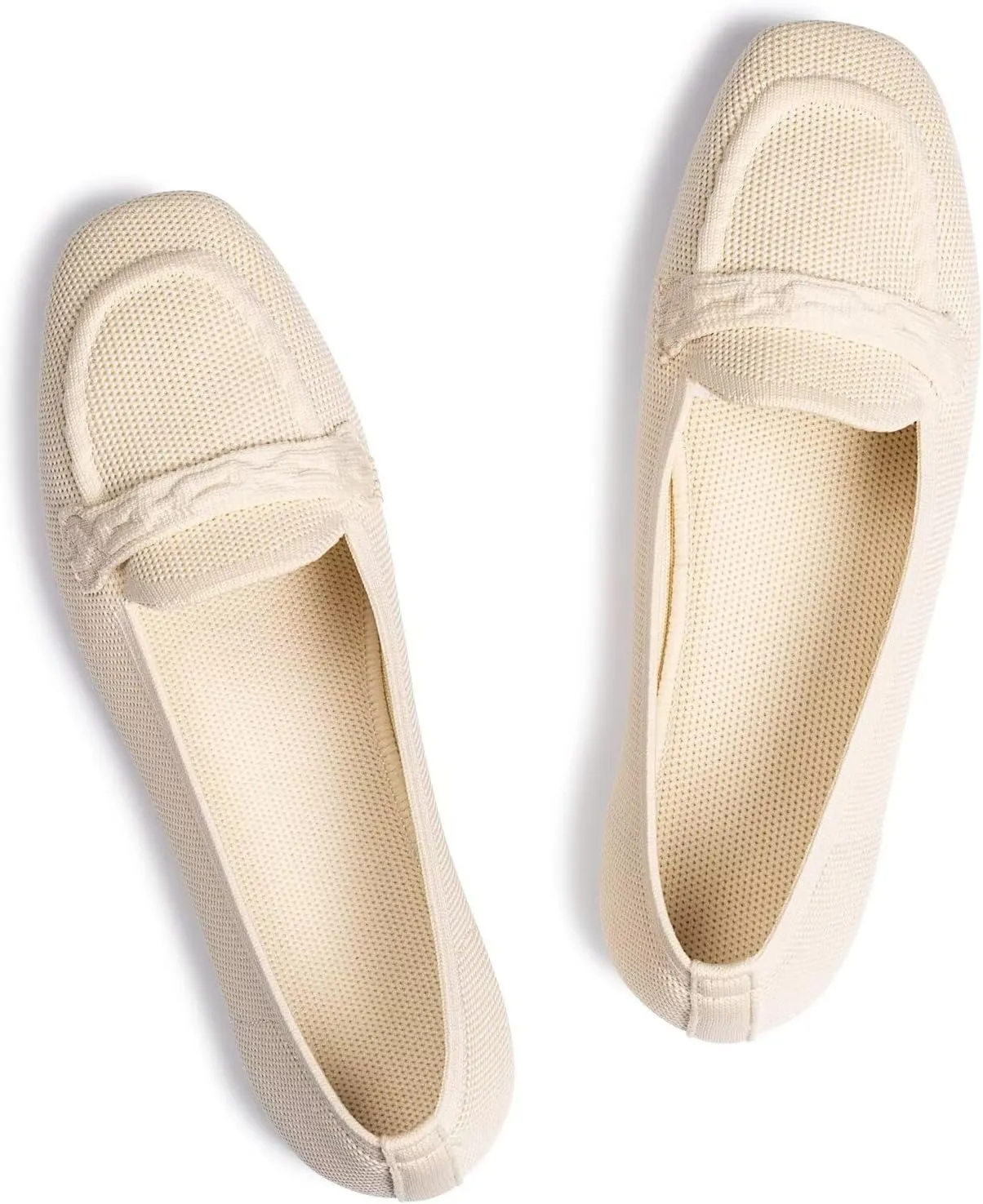 Frank Mully Women's Loafer Flats Square Toe Comfortable Office Work Shoes, Cute Penny Loafer Slip On Walking Driving Shoes