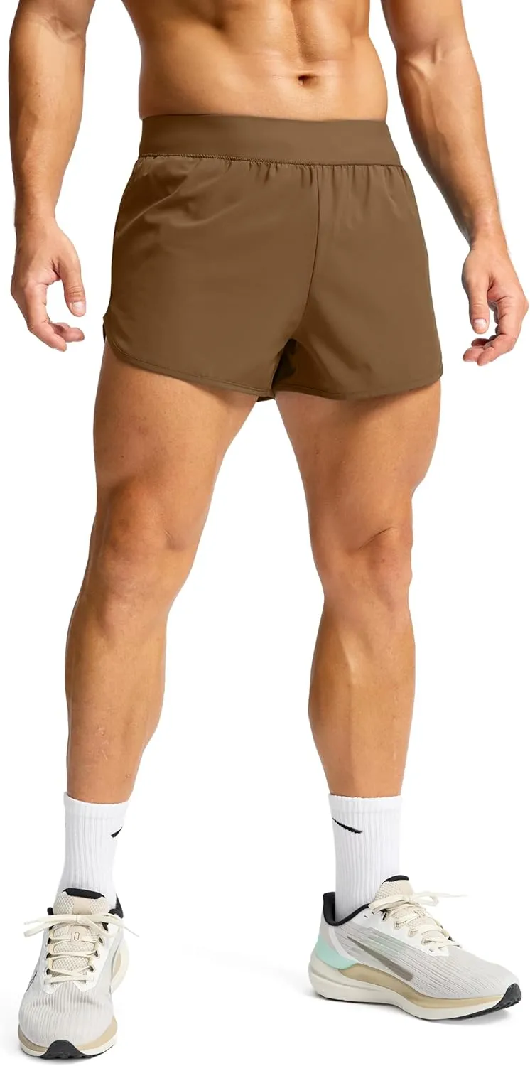 G Gradual Running Shorts for Men 3 Inch Lighweight Quick Dry Workout Gym Athletic Jogging Shorts with Inner Key Pocket