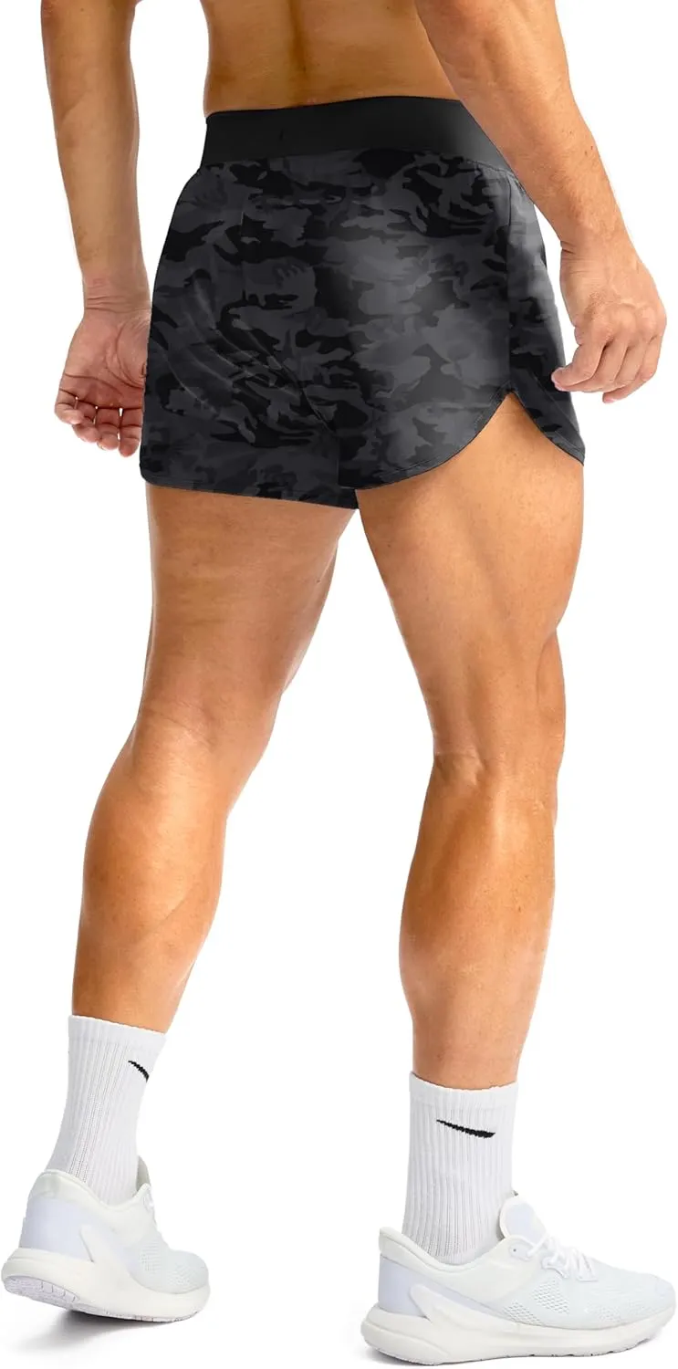 G Gradual Running Shorts for Men 3 Inch Lighweight Quick Dry Workout Gym Athletic Jogging Shorts with Inner Key Pocket