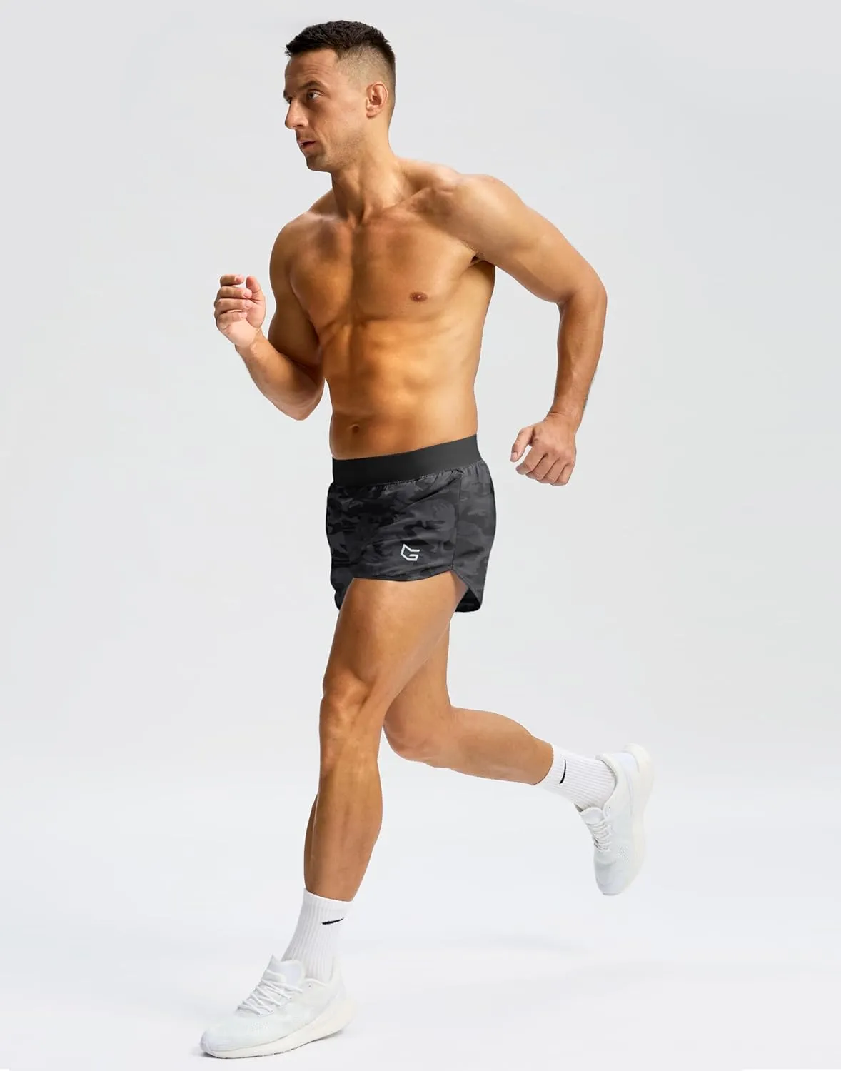 G Gradual Running Shorts for Men 3 Inch Lighweight Quick Dry Workout Gym Athletic Jogging Shorts with Inner Key Pocket