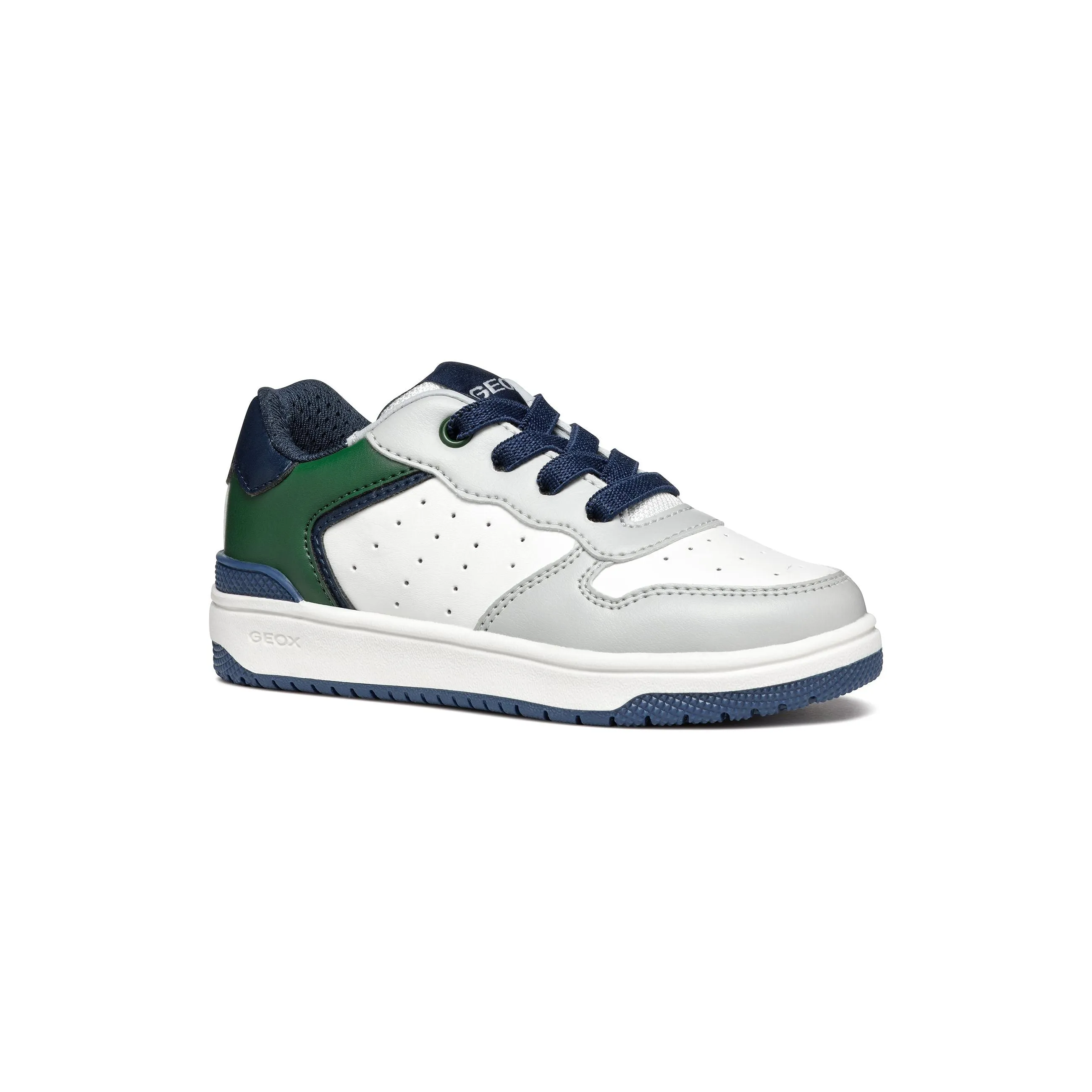 GEOX Washiba -  Boys Velcro Trainer in White Multi