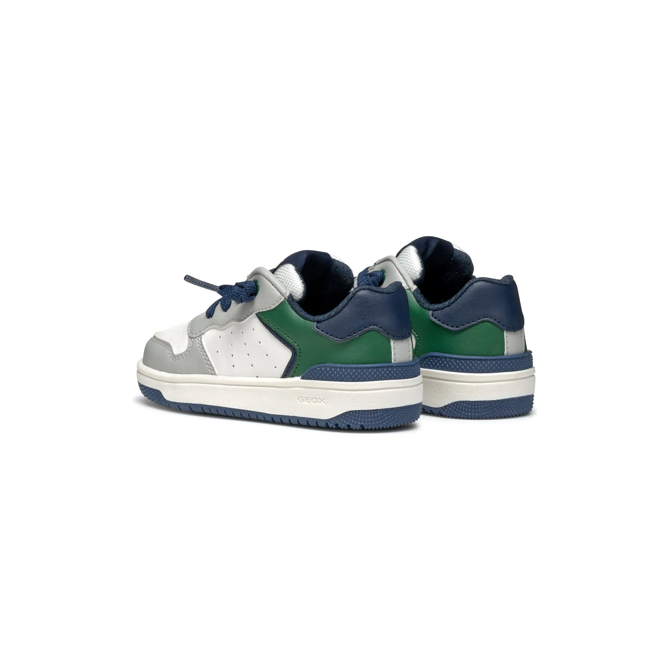 GEOX Washiba -  Boys Velcro Trainer in White Multi