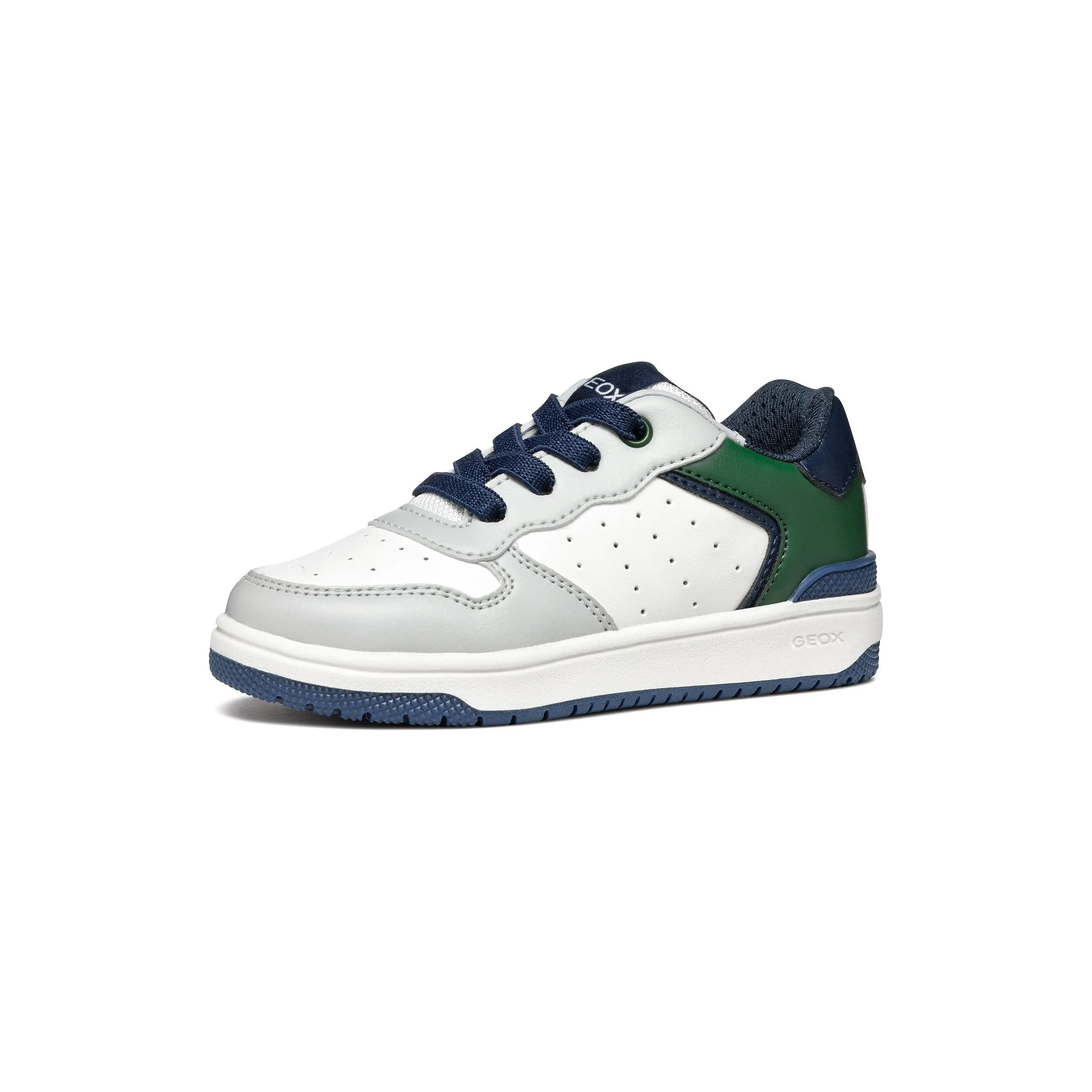 GEOX Washiba -  Boys Velcro Trainer in White Multi