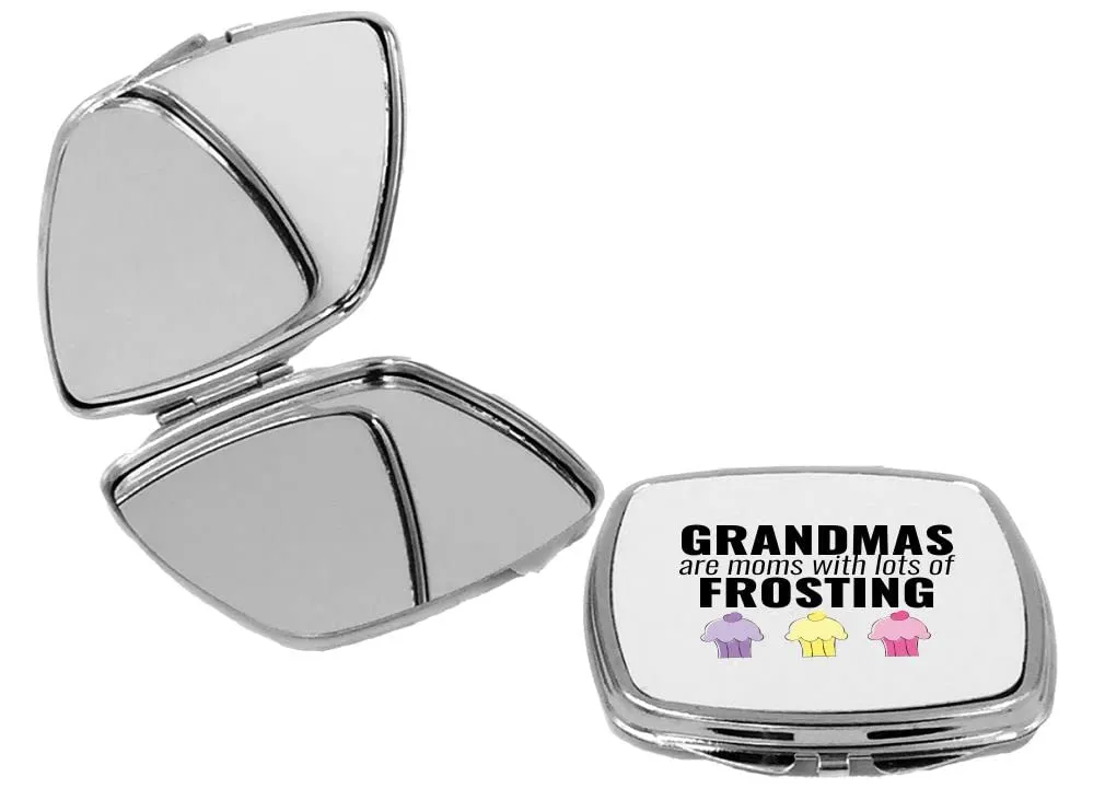 GRANDMAS Moms with lots of Frosting - Square Compact Mirror Personal Mirror