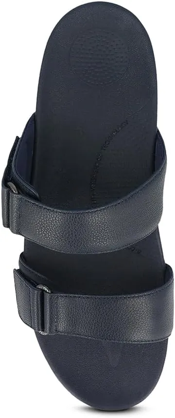 Gravity Defyer Men's GDEFY BA-LI Leather Sandal | Pain Relief | Comfort Footwear | Versoshock Proven Performance Orthotic Slides