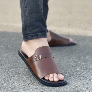 Hand made Brown Monk Leather Chappal SS-2325