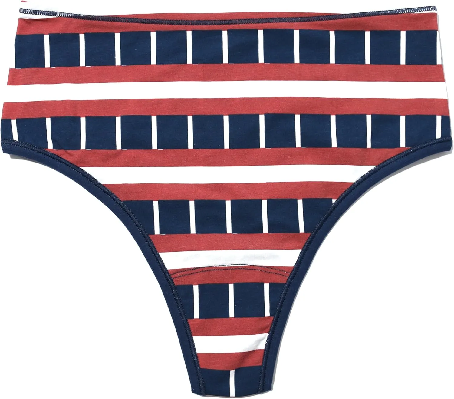 hanky panky - PlayStretch High Rise Thongs for Women | Stretch Cotton Underwear, Everyday Lingerie | Size (XS-XL) | 3 pack