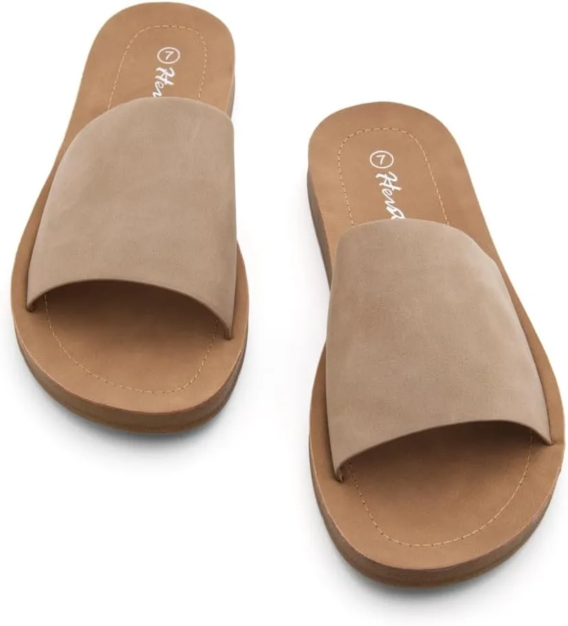 Herstyle Women’s Flat Sandals 2025 – Dressy Fashion Slides with Cushioned Footbed | Open Toe, Slip-On Lightweight Sandals for Summer, Beach & Daily Casual Wear