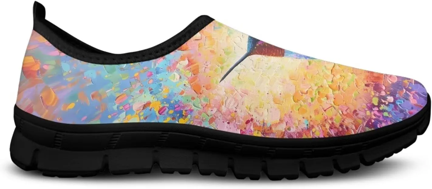 Hummingbird Work Shoes for Women Walking Loafer Flat Wide Toe Running Athletic Hiking Sneakers