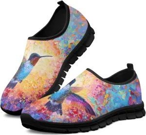 Hummingbird Work Shoes for Women Walking Loafer Flat Wide Toe Running Athletic Hiking Sneakers