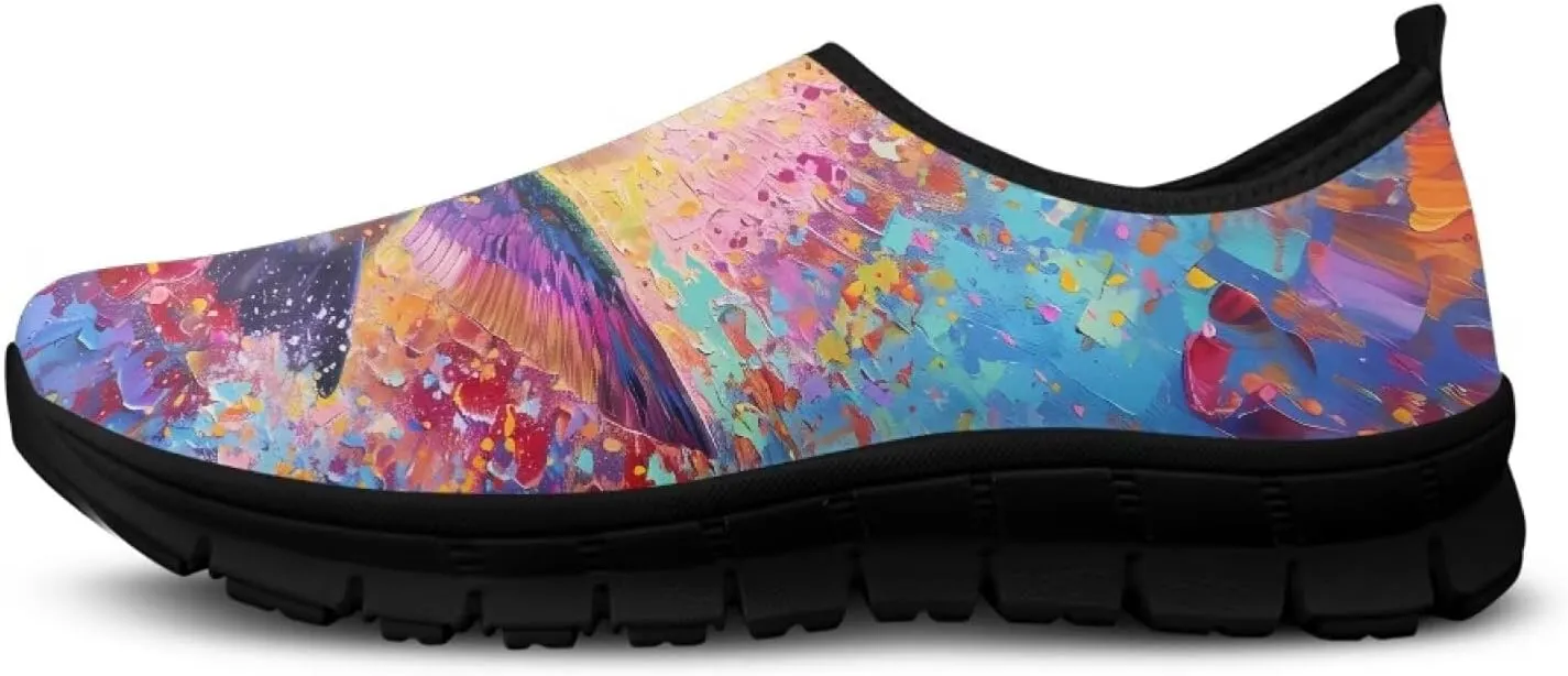 Hummingbird Work Shoes for Women Walking Loafer Flat Wide Toe Running Athletic Hiking Sneakers