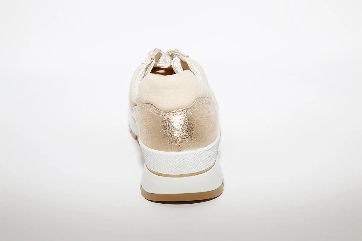 IMAC - LACED FLATFORM TRAINER - BEIGE