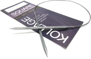 Kollage Square Circular 32-inch (81cm) Knitting Needle Firm Cable (US 3/3.25mm)