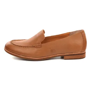 KORK-EASE Meg Women's Moc-Toe Leather Loafer 7.5 Brown Terra