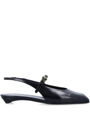 Leather Slingback Ballet Flats