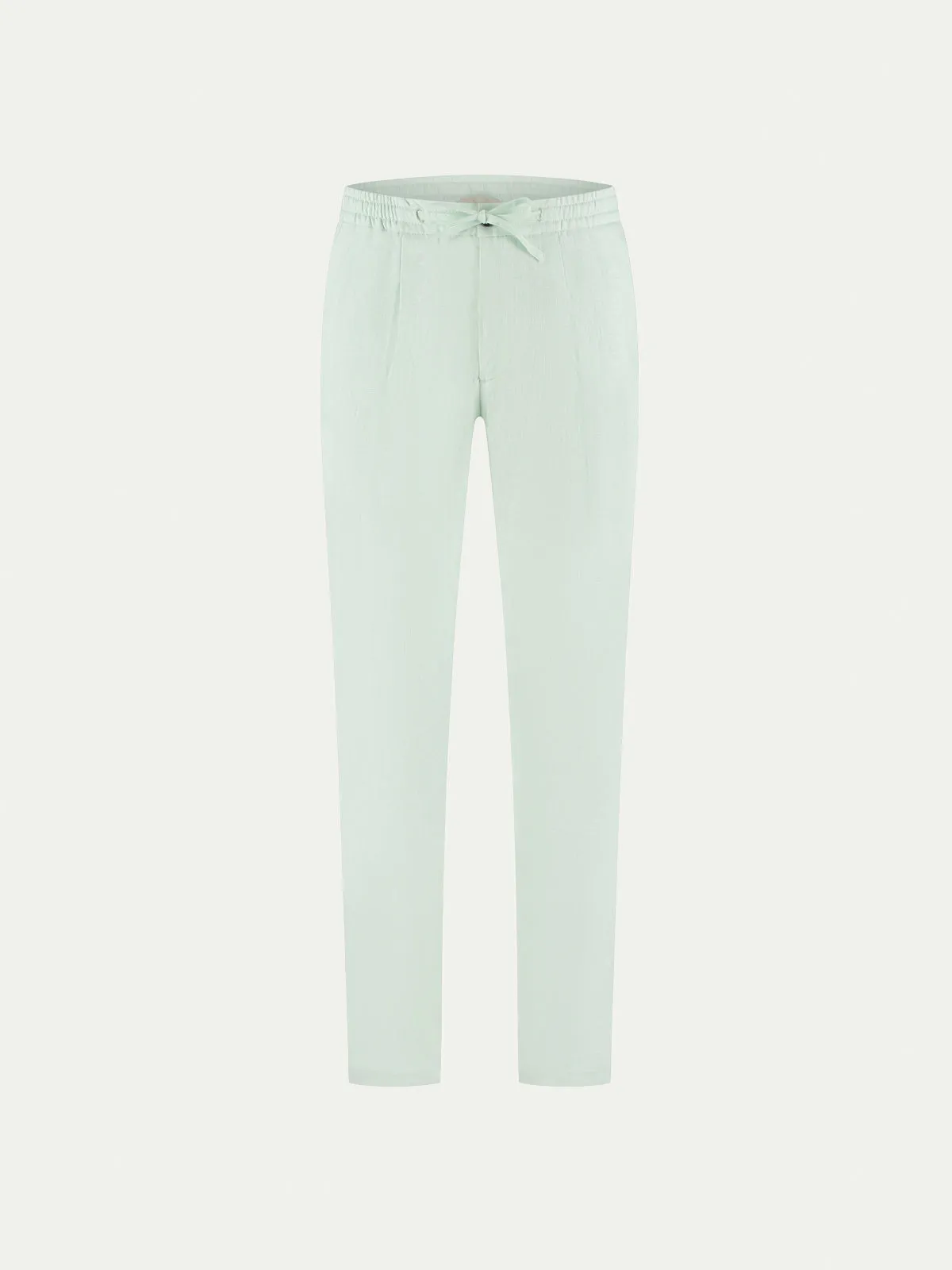 Light Aqua Linen Seaside Trousers