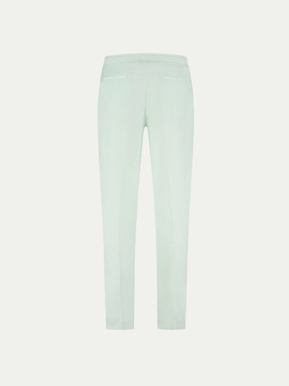 Light Aqua Linen Seaside Trousers