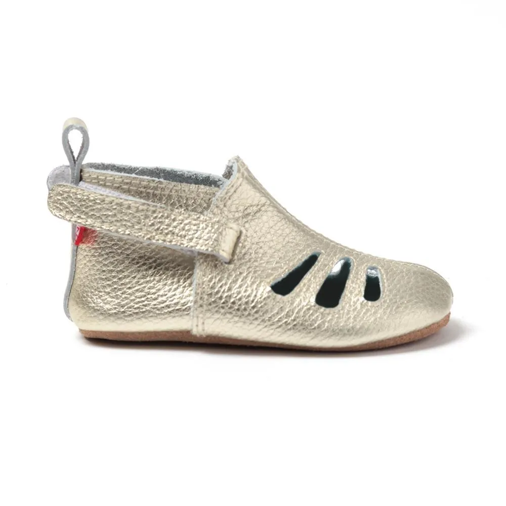 Light Gold Leather Oyster Bay Sandal