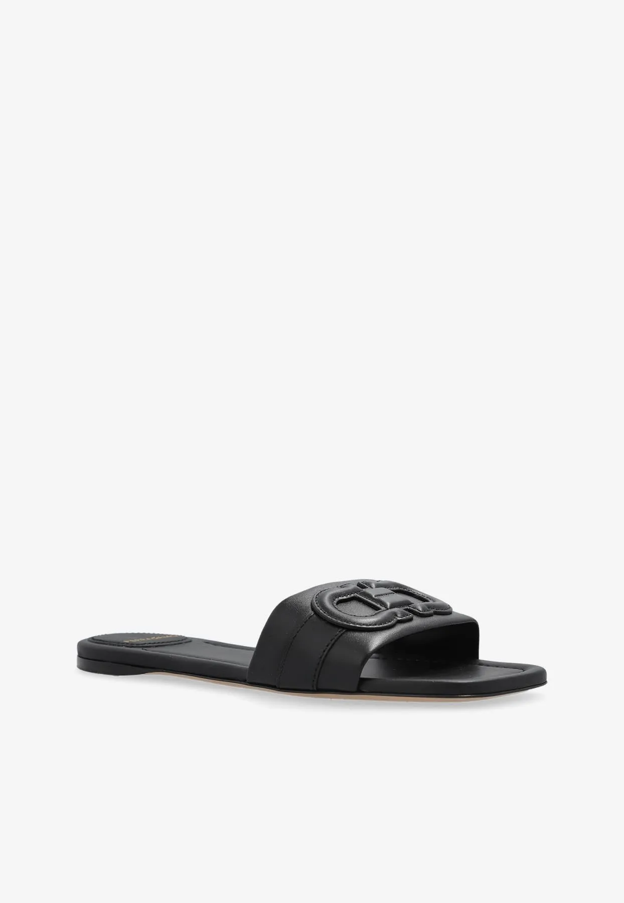 Liss Gancini Leather Slides