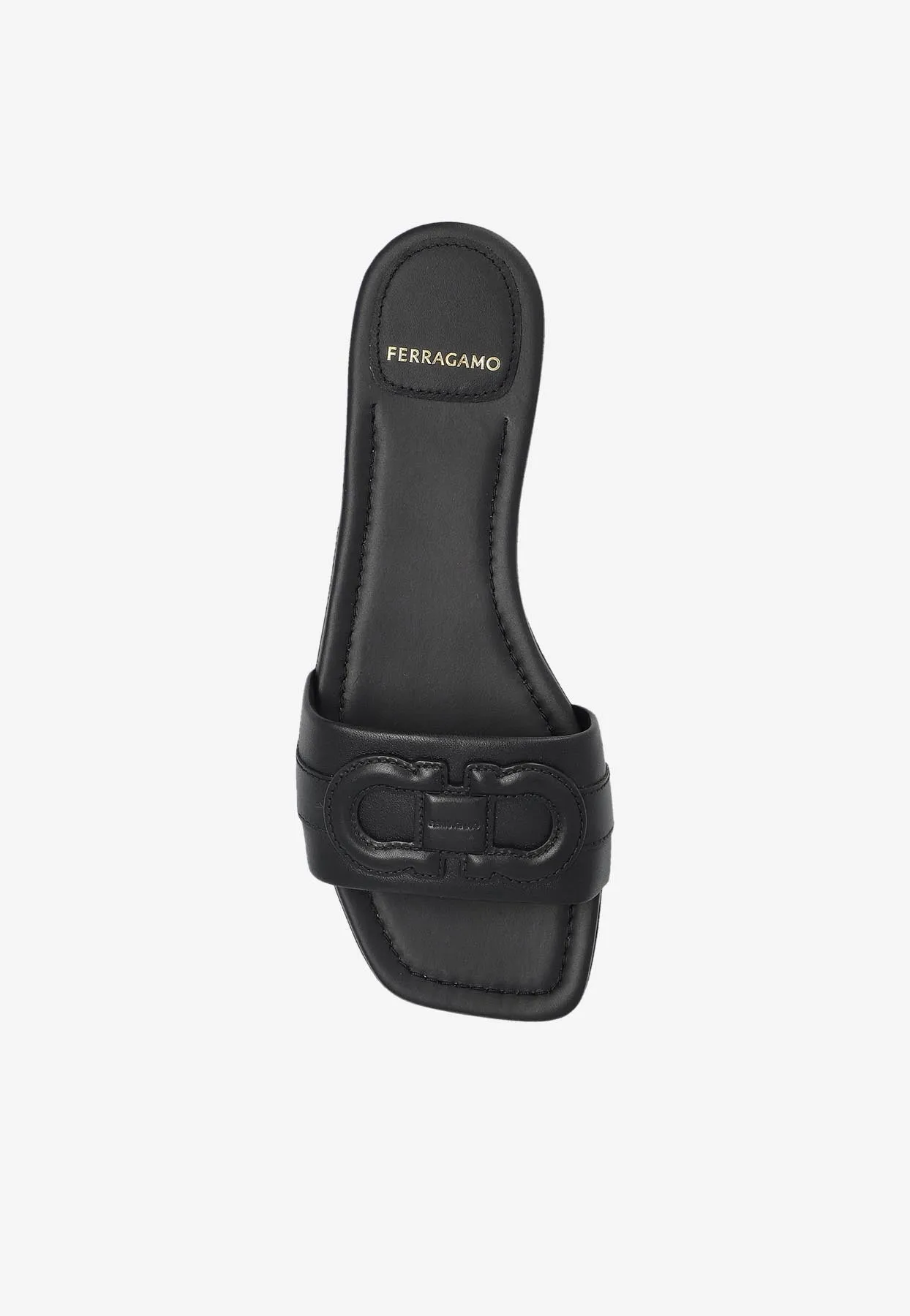 Liss Gancini Leather Slides