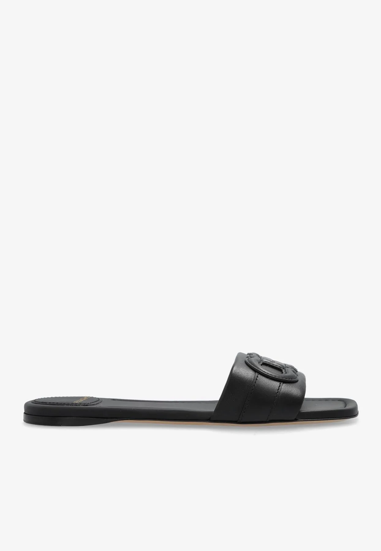 Liss Gancini Leather Slides