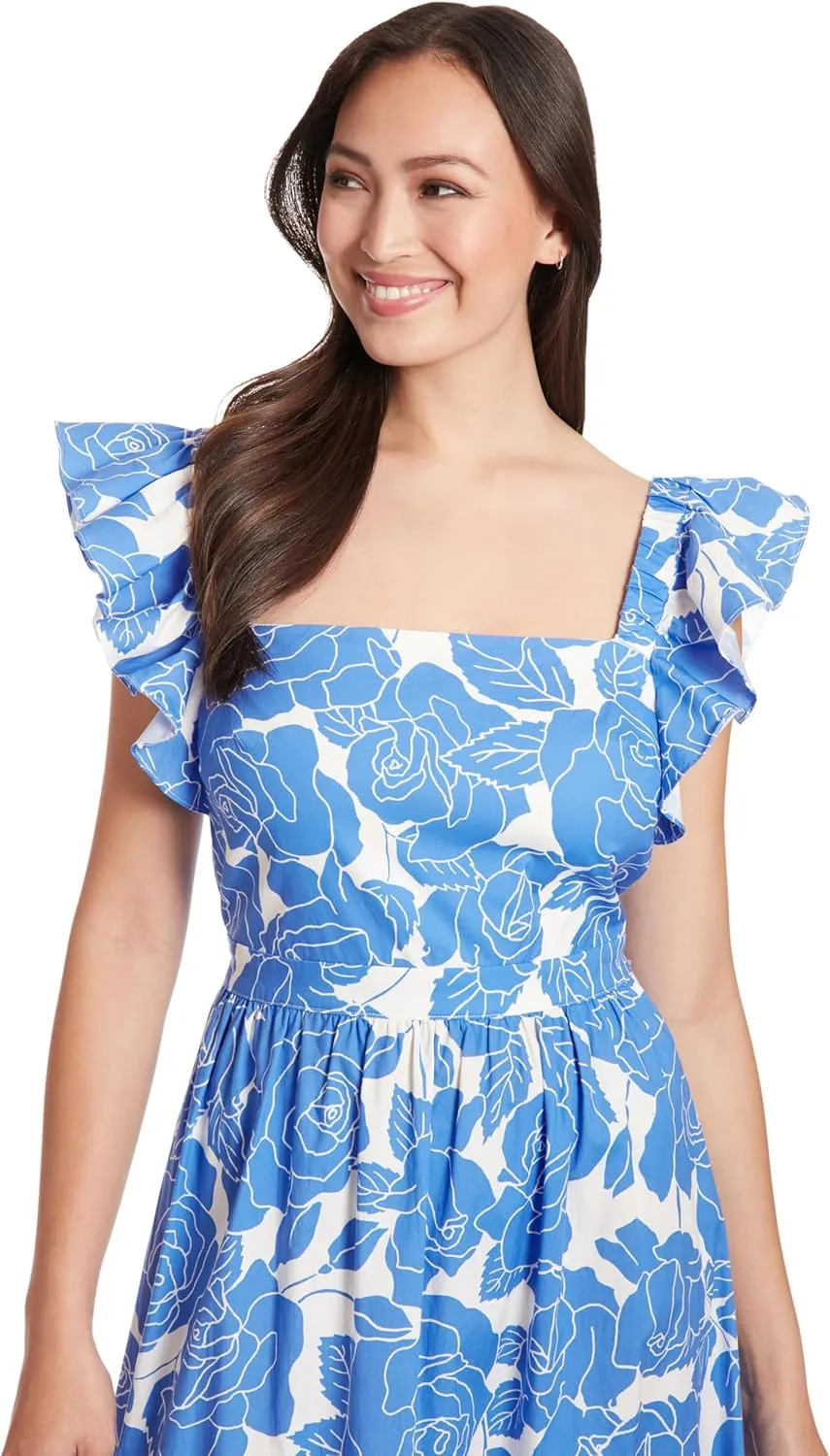 London Times Square Neck Maxi Ruffle Detail | Summer Dresses for Women