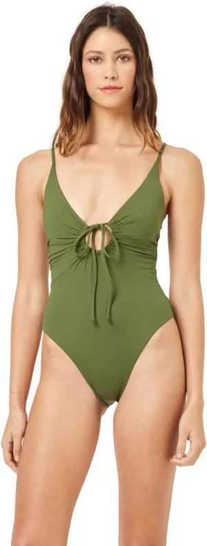 L*Space Piper One Piece Swimsuit for Women, Classic Coverage, Adjustable Straps & Adjustable Keyhole, Doubles as Bodysuit, Jungle, M