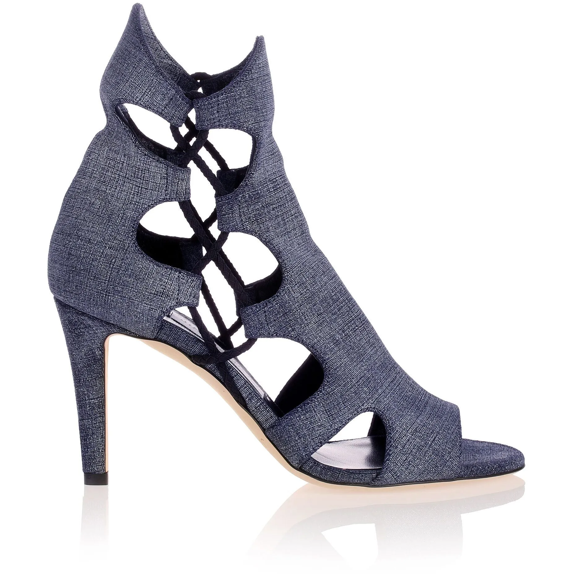 Lucky denim leather sandal